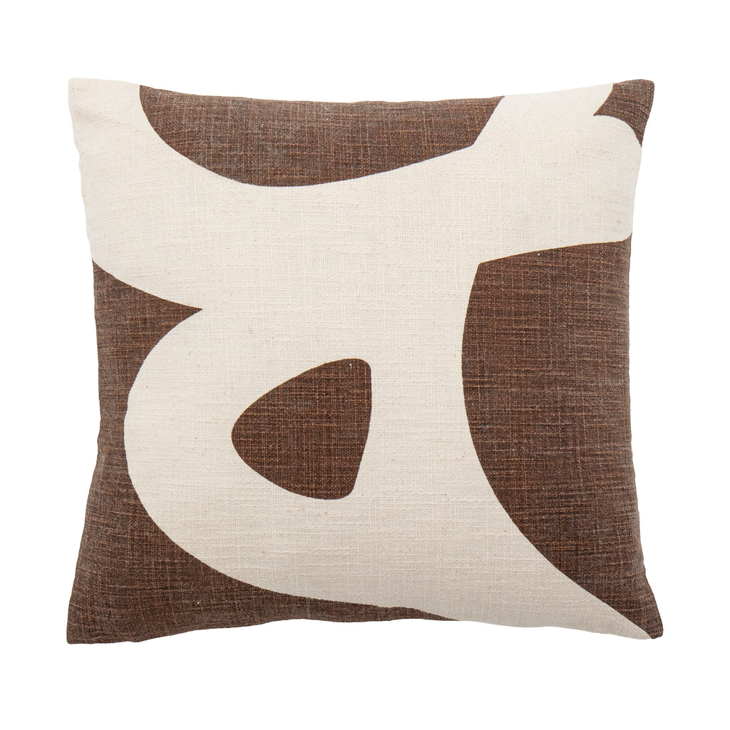 Ebrar Cushion, Brown, Cotton