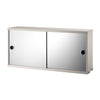 String Cabinet with Sliding Mirror Door