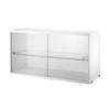String Cabinet with Sliding Glass Door