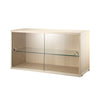 String Cabinet with Sliding Glass Door