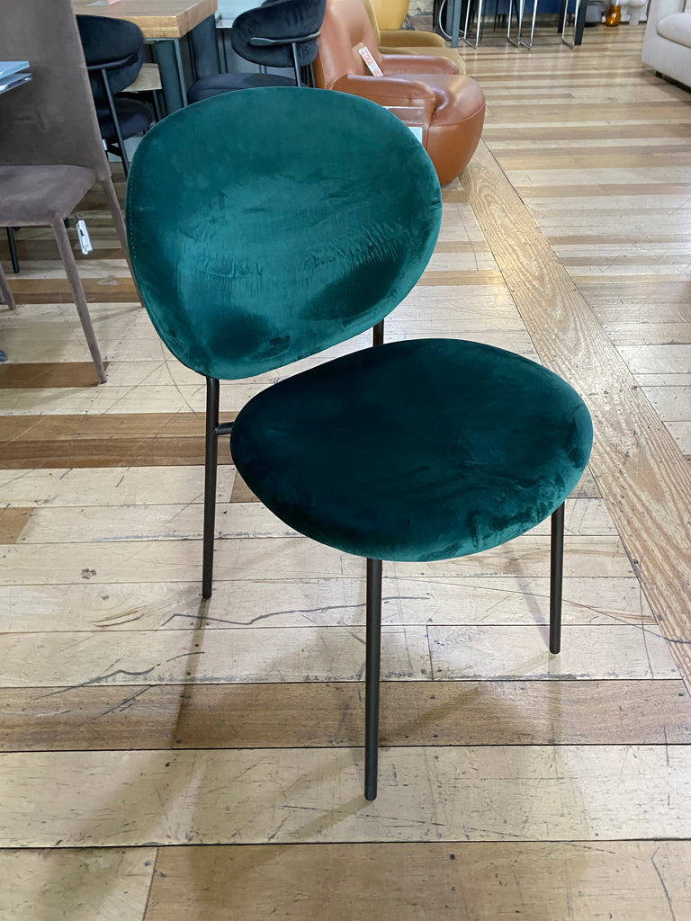 CALLIGARIS INES GREEN DINING CHAIRS X 2