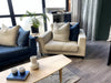 HUDSON 4 SEATER CHAISE & ARMCHAIR