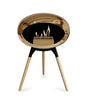 Le Feu Ground Low Fireplace - Chromed Rose Gold
