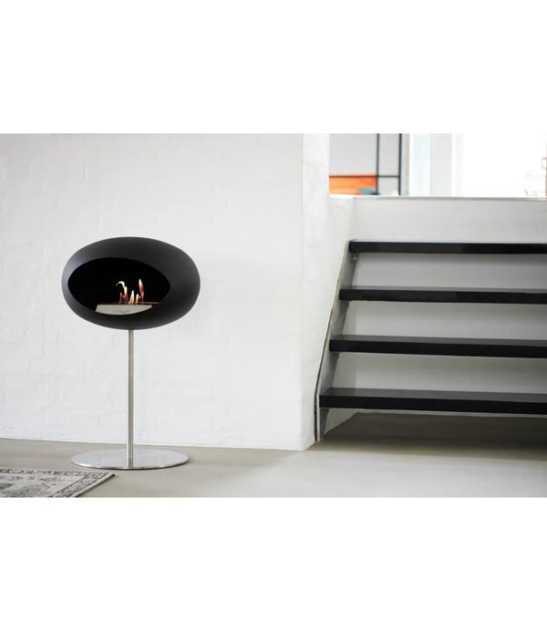 Le Feu Steel Low Fireplace - Black