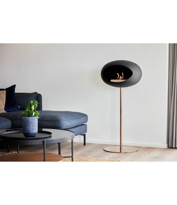 Le Feu Steel High Fireplace - Black