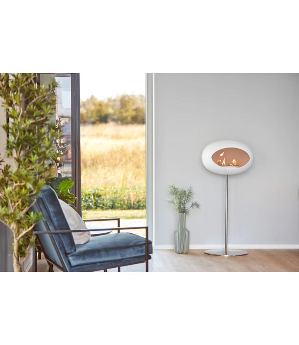 Le Feu Steel High Fireplace - White