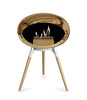 Le Feu Ground Low Fireplace - Chromed Rose Gold