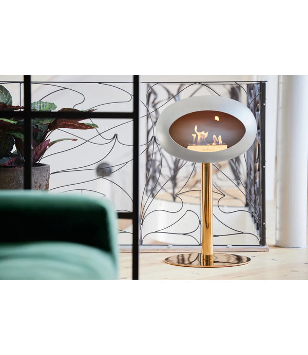 Le Feu Steel Low Fireplace - Nickel