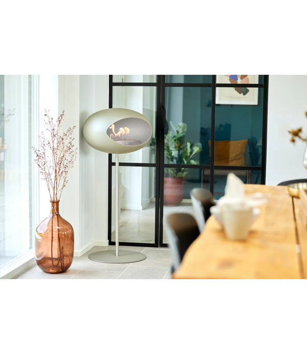 Le Feu Steel High Fireplace - Nickel