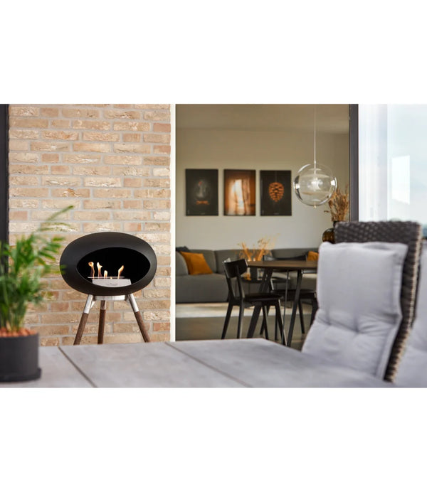 Le Feu Ground High Fireplace - Black