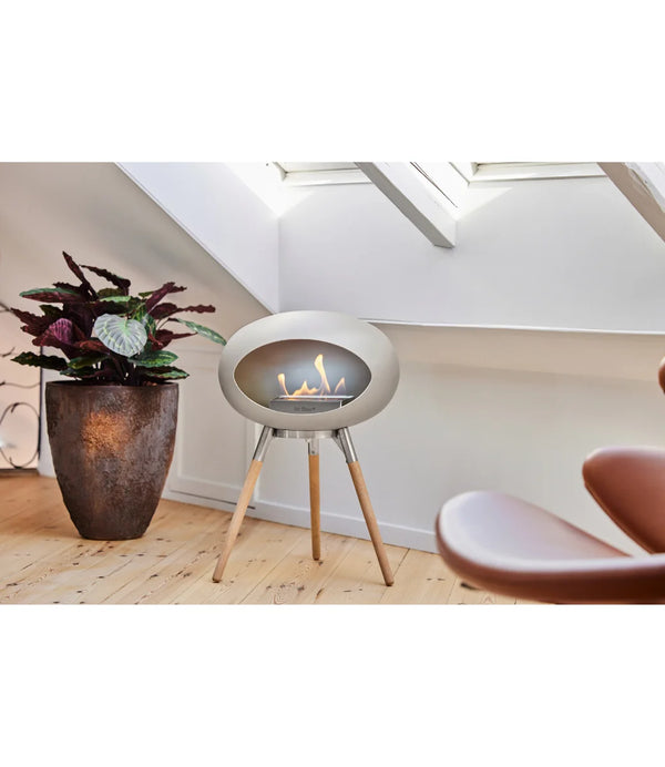 Le Feu Ground Low Fireplace - Nickel
