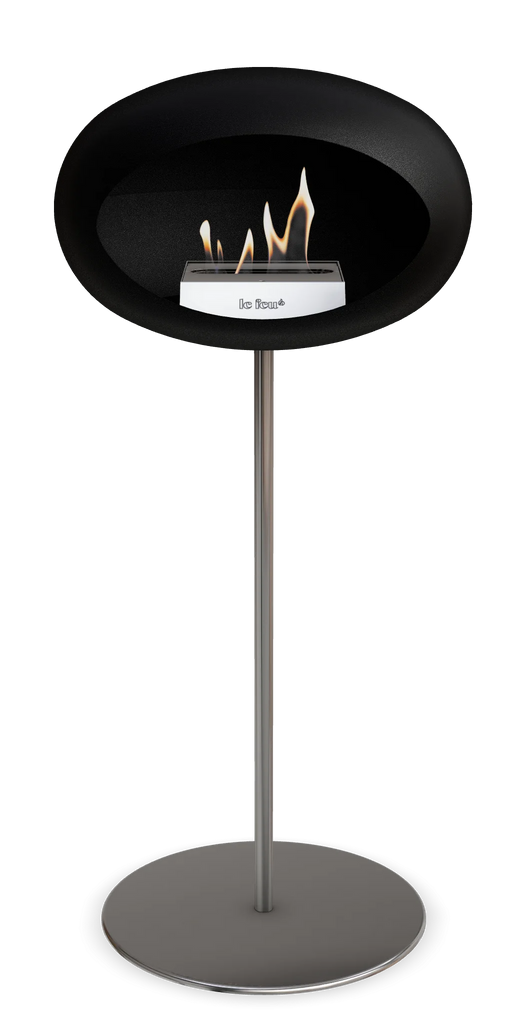 Le Feu Steel High Fireplace - Black