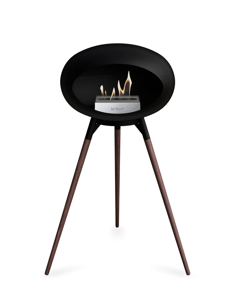 Le Feu Ground High Fireplace - Black