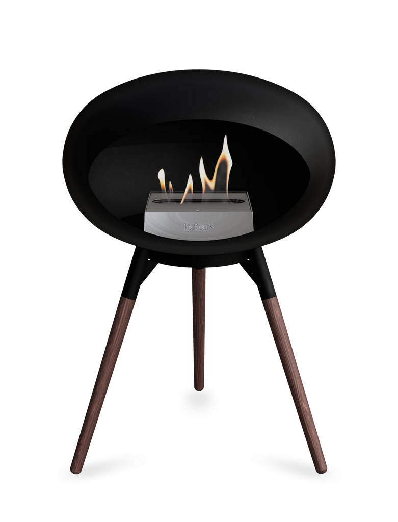 Le Feu Ground Low Fireplace - Black