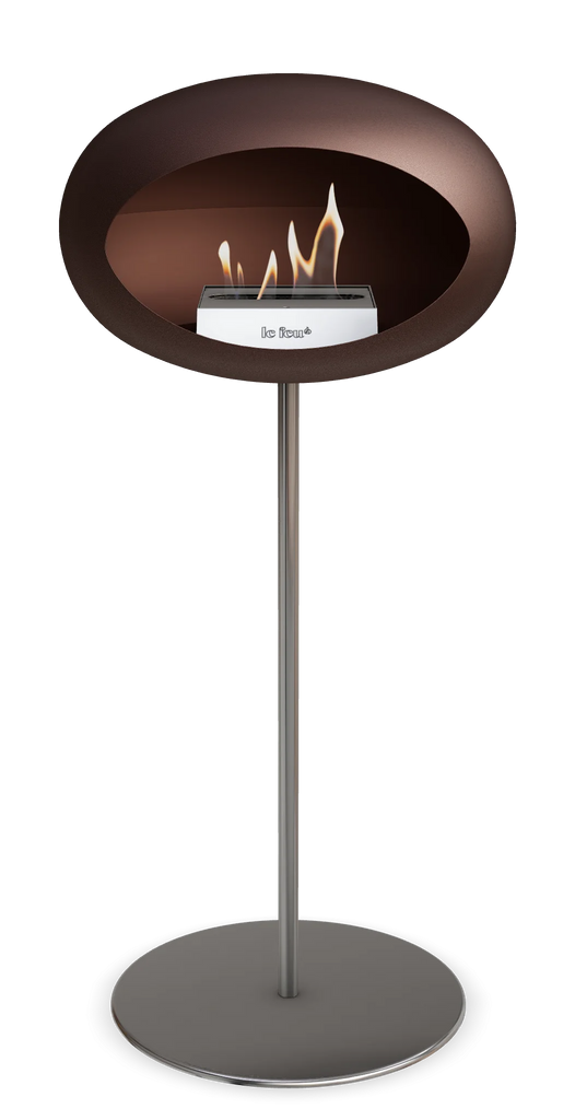 Le Feu Steel High Fireplace - Mocca
