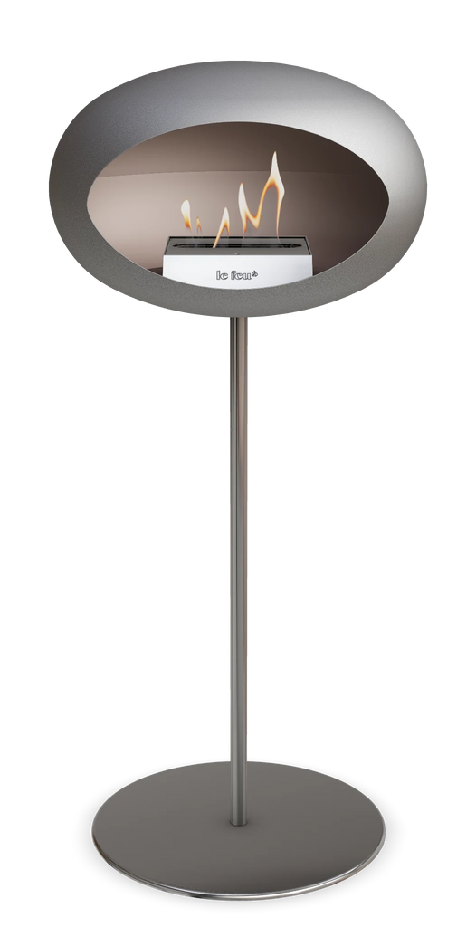 Le Feu Steel High Fireplace - Nickel