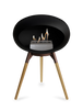 Le Feu Ground Low Fireplace - Black