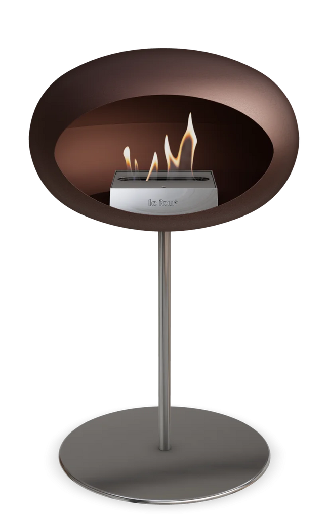 Le Feu Steel Low Fireplace - Mocca