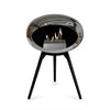 Le Feu Ground Low Fireplace - Chromed Silver