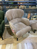 ROSS BEIGE ARMCHAIR & FOOSTOOL