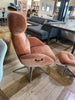 MARGO PALE RUST ARMCHAIR & FOOTSTOOL