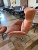 MARGO PALE RUST ARMCHAIR & FOOTSTOOL