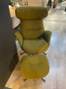 MARGO GREEN ARMCHAIR & FOOTSTOOL