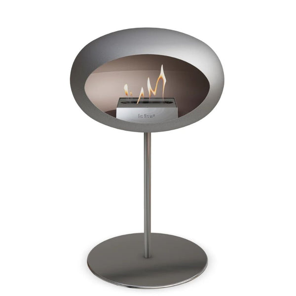 Le Feu Steel Low Fireplace - Nickel