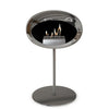 Le Feu Steel Low Fireplace - Chromed Silver