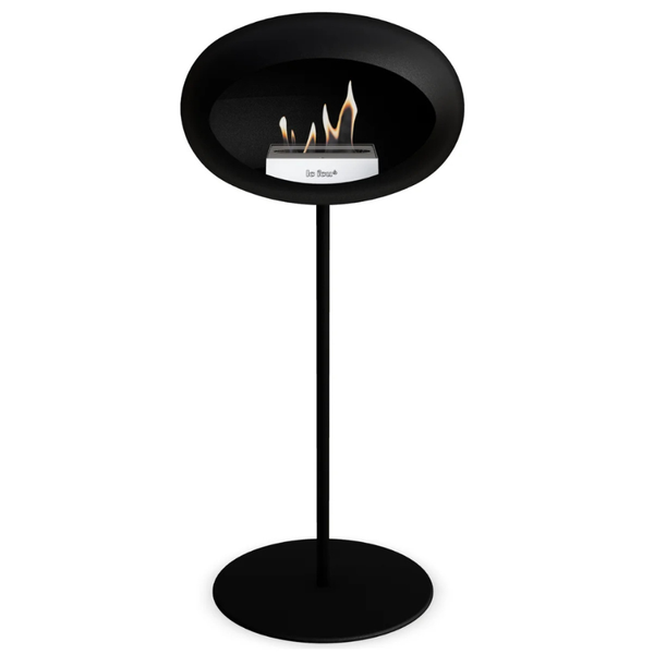 Le Feu Steel High Fireplace - Black