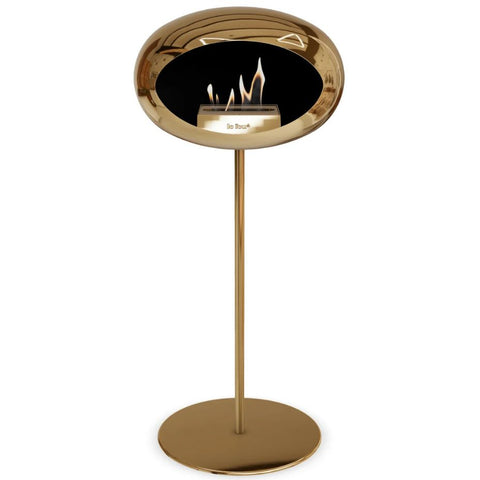 Le Feu Steel High Fireplace - Chromed Rose Gold