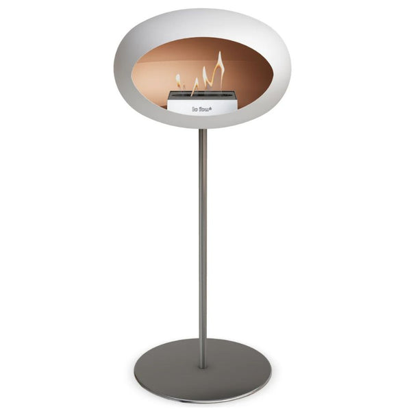 Le Feu Steel High Fireplace - White