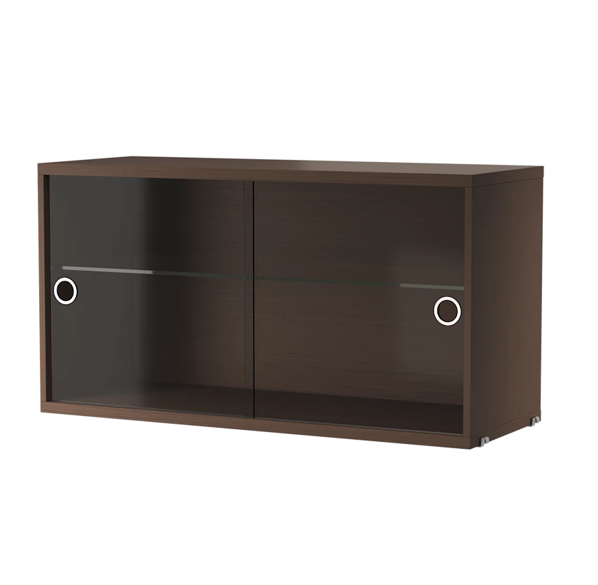 String Cabinet with Sliding Glass Door