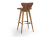 Tulip Wood Barstool High